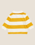 Pure Cotton Striped Polo T-Shirt (0-3 Yrs)