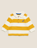 Pure Cotton Striped Polo T-Shirt (0-3 Yrs)