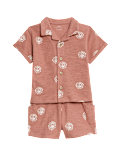 2pc Pure Cotton Shirt & Shorts Outfit (0-6 Yrs)