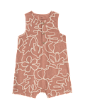 Cotton Printed Terracotta Romper