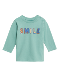 Pure Cotton Smile Slogan Top