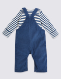 2pc Pure Cotton Dungarees Outfit (7lbs-36 Mths)