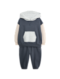 2pc Cotton Rich Colour Block Hooded Sweat Outfit (0-6 Yrs)