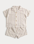 Pure Cotton Striped Top & Bottom Outfit (0-5 Yrs)