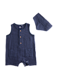 Pure Cotton Romper with Bib (0-3 Yrs)