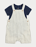 2 Piece Cotton Rich Romper Set (0-3 Yrs)