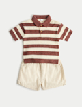 Striped Knit Top & Shorts Outfit (0-5 Years)