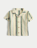 Cotton Linen Blend Striped Shirt (0-5 Yrs)