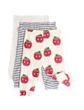 3 Pack Cotton Rich Apple Print Leggings (0 Mths-4 Yrs)