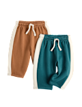 2 Pack Cotton Rich Side Stripe Joggers (0-5 Yrs)