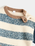 Knitted Striped Jumper and Jogger Outfit (0-3 Yrs)