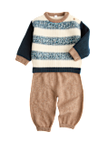 Knitted Striped Jumper and Jogger Outfit (0-3 Yrs)