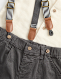 Cotton Shirt, Trouser and Braces Outfit (0-5 Yrs)