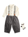 Cotton Shirt, Trouser and Braces Outfit (0-5 Yrs)