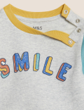 Cotton Rich Smile Slogan Sweatshirt