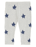 Cotton Rich Star Print Leggings