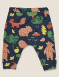 Cotton Woodland Animal Print Joggers (0-3 Yrs)