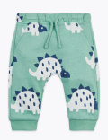 Cotton Dinosaur Print Joggers (0 -3 Yrs)