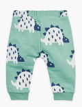 Cotton Dinosaur Print Joggers (0 -3 Yrs)