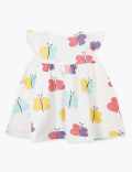 Cotton Rich Butterfly Print Dress