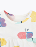 Cotton Rich Butterfly Print Dress