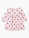 Cotton Rich Jersey Spot Design Dress