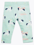 Cotton Rich Unicorn Print Leggings