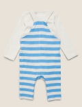 2pc Pure Cotton Mr Men™ Dungaree Outfit (7lbs-3 Yrs )
