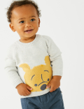 Pure Cotton Winnie the Pooh™ Knitted Jumper (0-3 Yrs)