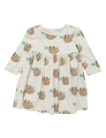 Cotton Sloth Print Dress (0-3 Yrs)