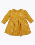 Cotton Llama Print Dress (0-3 Yrs)