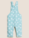 Cotton Rich Star Print Dungarees (0-3 Yrs)