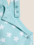 Cotton Rich Star Print Dungarees (0-3 Yrs)