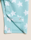 Cotton Rich Star Print Dungarees (0-3 Yrs)