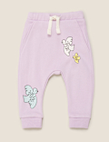 Cotton Bird Print Joggers