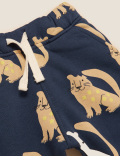 Cotton Cat Print Joggers