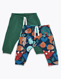 2 Pack Organic Cotton Woodland Print Joggers