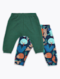 2 Pack Organic Cotton Woodland Print Joggers