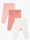 3 Pack Organic Cotton Leaf Print Leggings