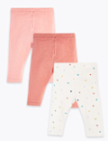 3 Pack Organic Cotton Leaf Print Leggings