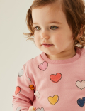 Cotton Rich Love Heart Sweatshirt (0-3 Yrs)