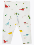 3 Pack Cotton Dinosaur Print Leggings (0-3 Yrs)