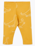 3 Pack Cotton Dinosaur Print Leggings (0-3 Yrs)