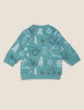 Cotton Winter Woodland Print Sweatshirt (0-3 Yrs)