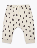 Cotton Rich Dash Print Joggers (0-3 Yrs)