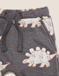 Cotton Dinosaur Joggers (0-3 Yrs)
