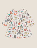 Pure Cotton Woodland Print Dress (0-3 Yrs)