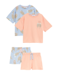 2pk Pure Cotton Otter Short Pyjama Sets