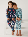 2pk Pure Cotton Leopard Pyjama Sets