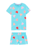 Cotton Rich Heart Lolly Short Pyjama Set
